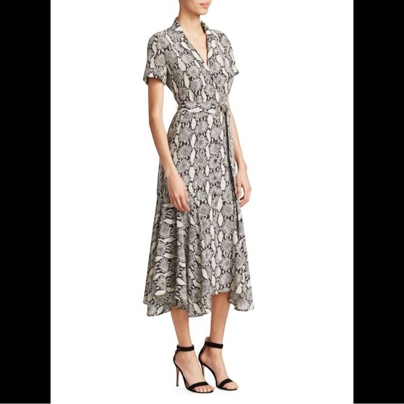 A.L.C. Clarkson Snake Print Silk Dress - Picture 3 of 16